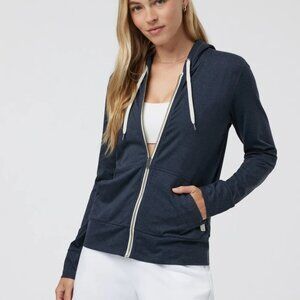 Vuori Dark Blue Full-Zip Hoodie